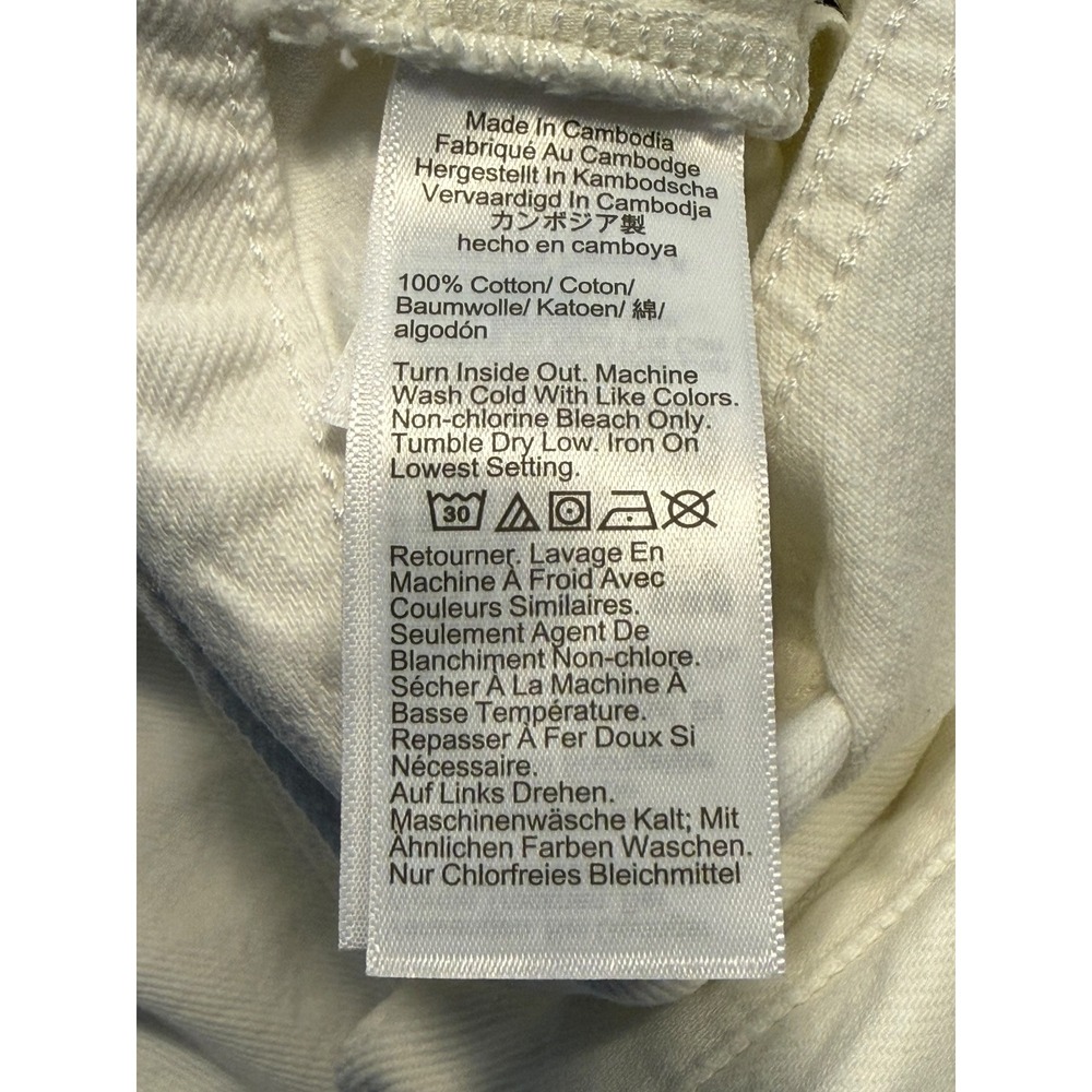 Madewell Essex Long Baggy Shorts White Distressed Raw Hem NZ135 Womens 14 32 NEW - Picture 5 of 8